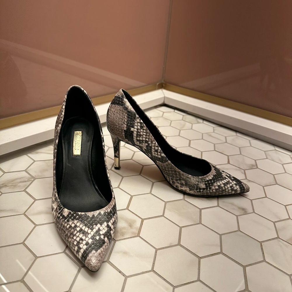 GUESS Snake Print Heels